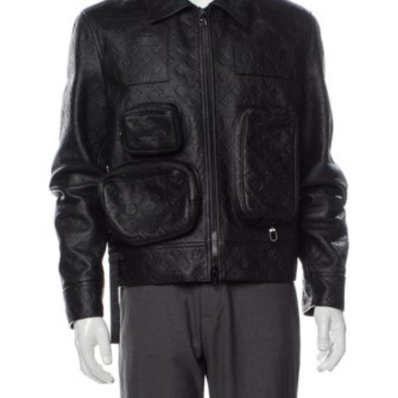 LOUIS VUITTON 2020 Monogram Embossed Utility Moto Jacket - Picture 5 of 5